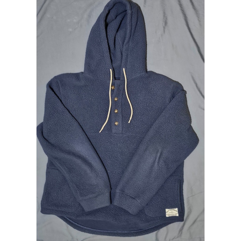 MUTTONHEAD OUTDOOR LARGE MEN'S POLAR FLEECE CAMPING HOODIE MADE IN‎ CANADA
